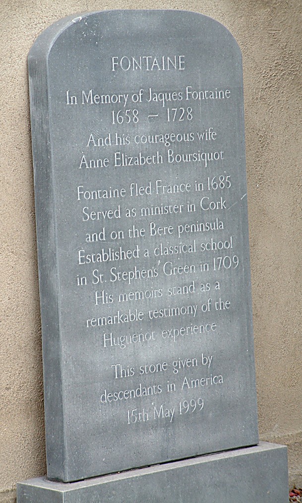 Memorial to Jacques Fontaine